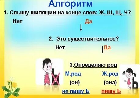 Имена существительные 1 склонения с шипящими