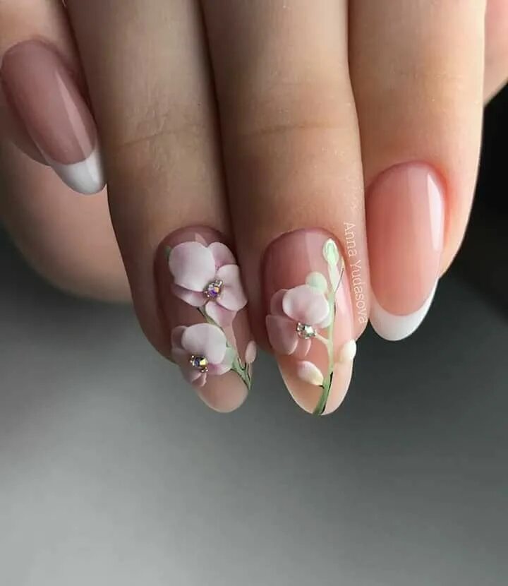 Med Tech. Запись со стены. Nail art designs, Flower nails, Floral nails