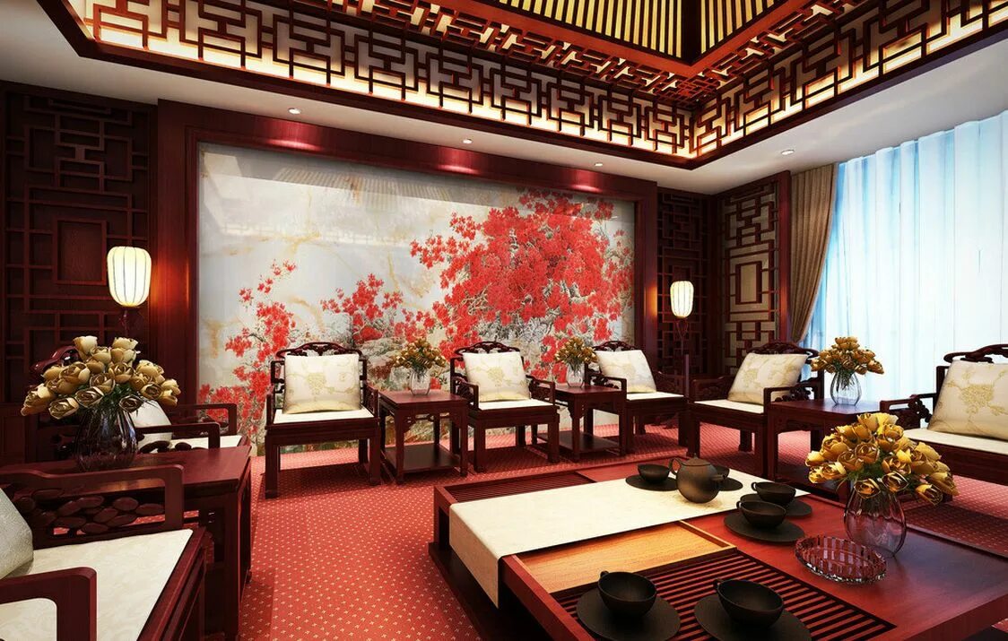 Китайская классическая. Кабинет в китайском стиле. Гостиная в традиционном китайском стиле. Китайский интерьер исторический. Интерьер комнаты в китайском стиле.