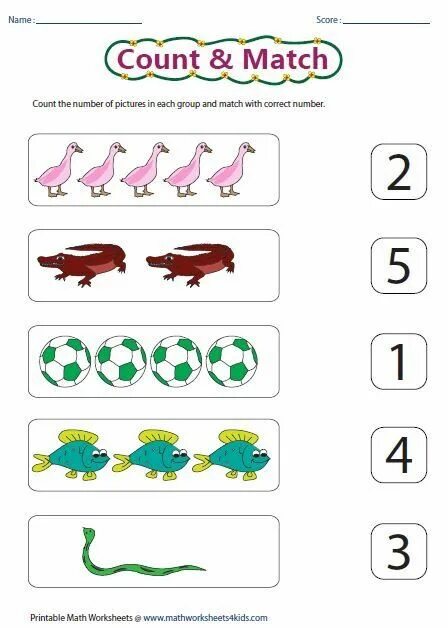 Match each group. 1-5 worksheets. count and match worksheets for kids. counting 1-10 match for kids. numbers matching.