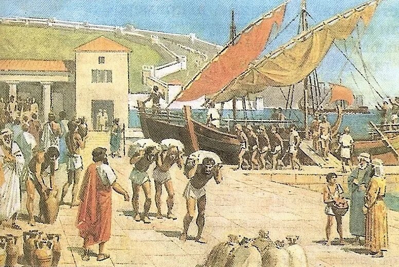 Где чаще всего использовался труд в афинах. Древняя греция греческая колонизация. порт пирей греция. порт пирей в афинах в древней греции. великая колонизация древней греции.