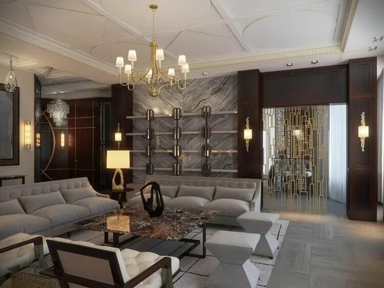 9,5 предметов для интерьера в стиле ар-деко Luxury living room, Elegant living r