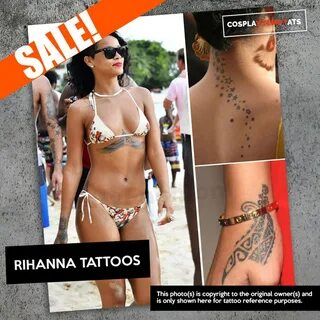 SALE FULL SET Rihanna Long Lasting Temporary Tattoo Temp Tat image 0.
