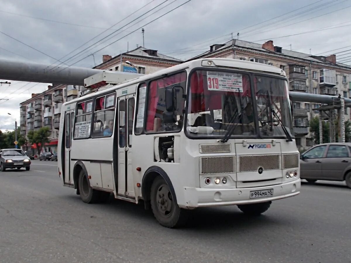 Движение автобусов в кургане в реальном