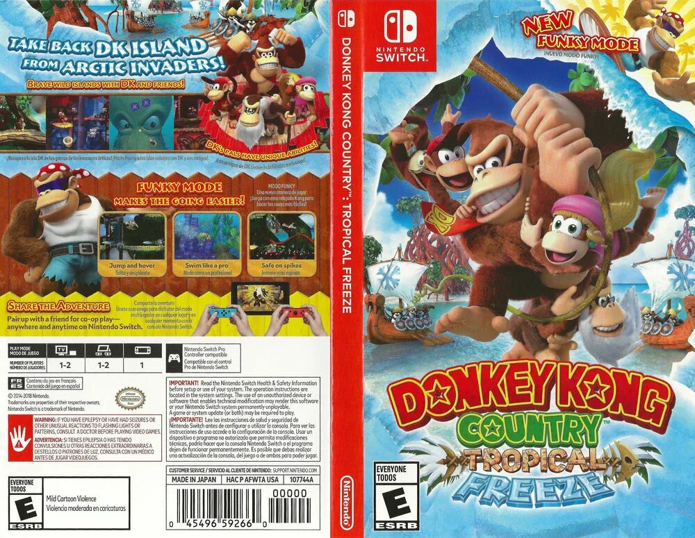 Игра Donkey Kong Country: Tropical Freeze. Donkey Kong Country Tropical Freeze Switch. Донки Конг Нинтендо свитч. Обложка донки Конг для Нинтендо свитч.