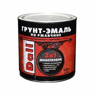 Грунт эмаль по ржавчине dali молотковая