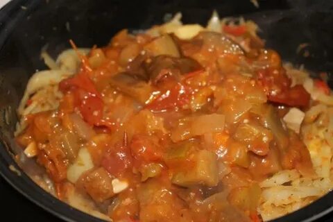 Овощное рагу с капустой в мультиварке