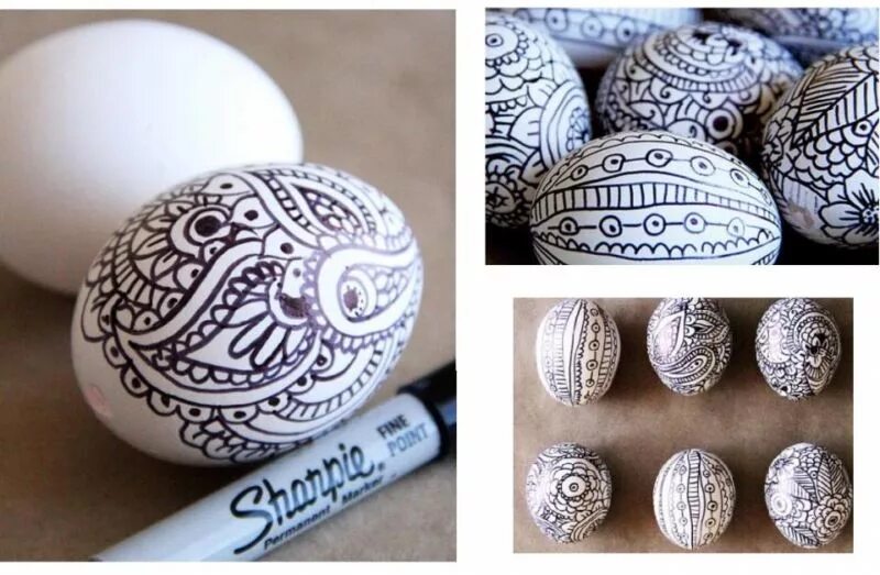 Яйца разрисованные маркером. Разрисовать яйца на Пасху маркером. Красивые узоры на яйцах. Раскрасить яйца фломастерами на Пасху.
