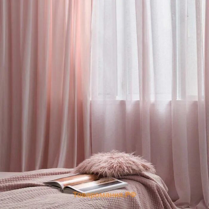 Тюль Wess. Розовые шторы. Розовые шторы в спальню.