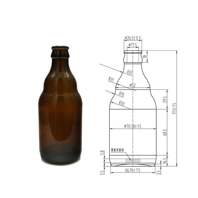 Размер бутылки 0.5