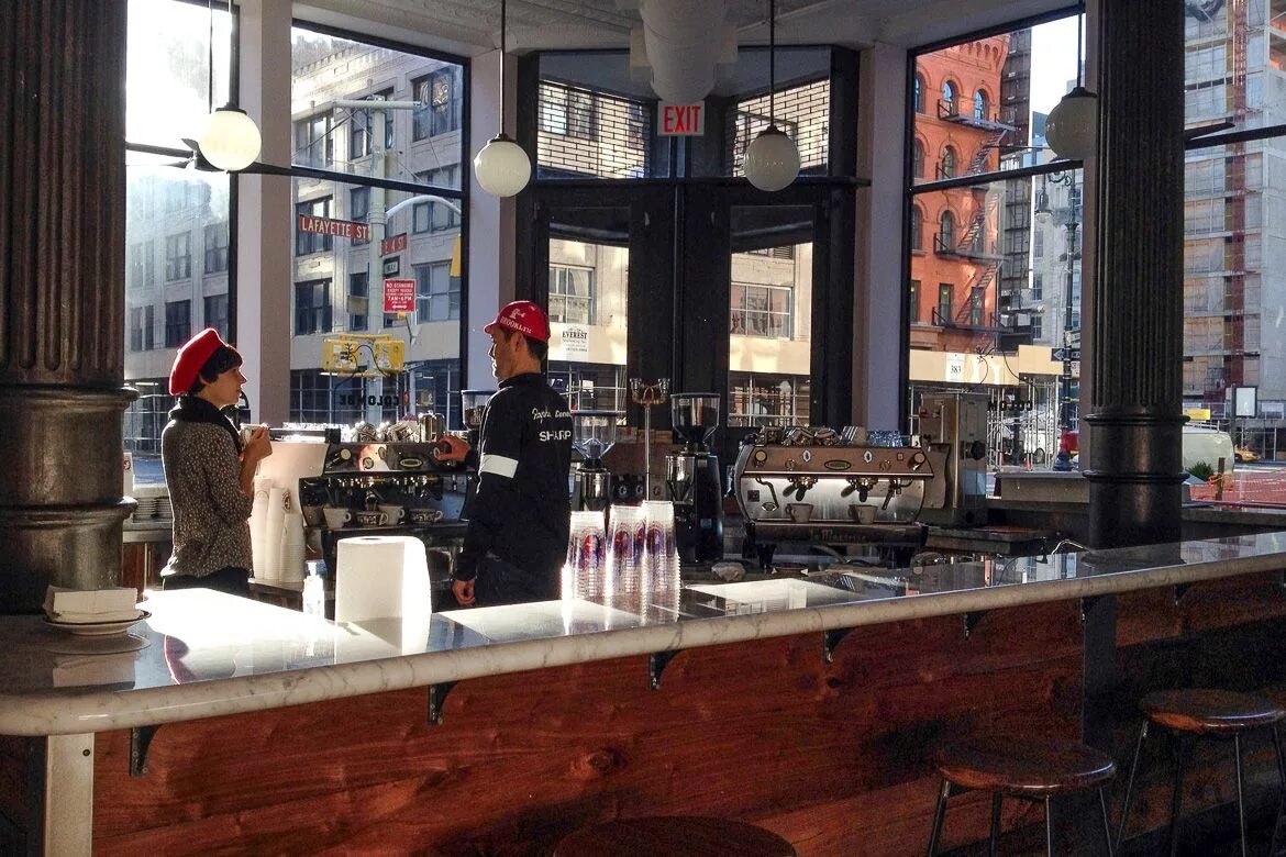 La Mercerie: 53 Howard St, New York, NY 10013 Bar design restaurant, Bar design,