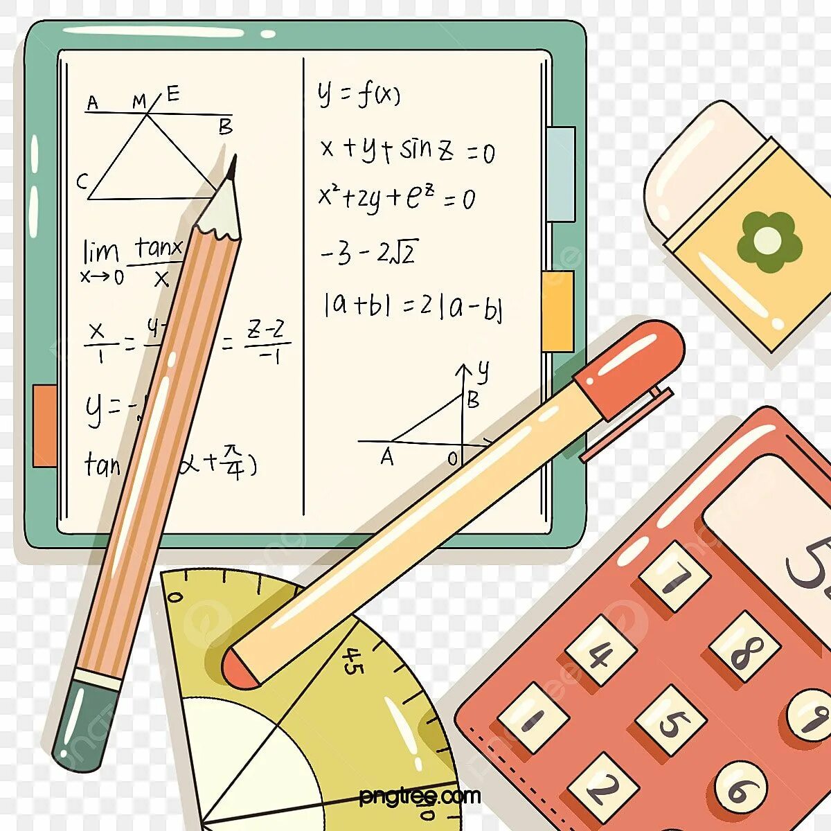 Рисунки на тетрадь по математике. Принадлежности для математики. Математические иллюстрации. Математика рисунок. Математические картинки на прозрачном фоне.