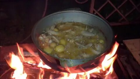 Картошка в казане в масле