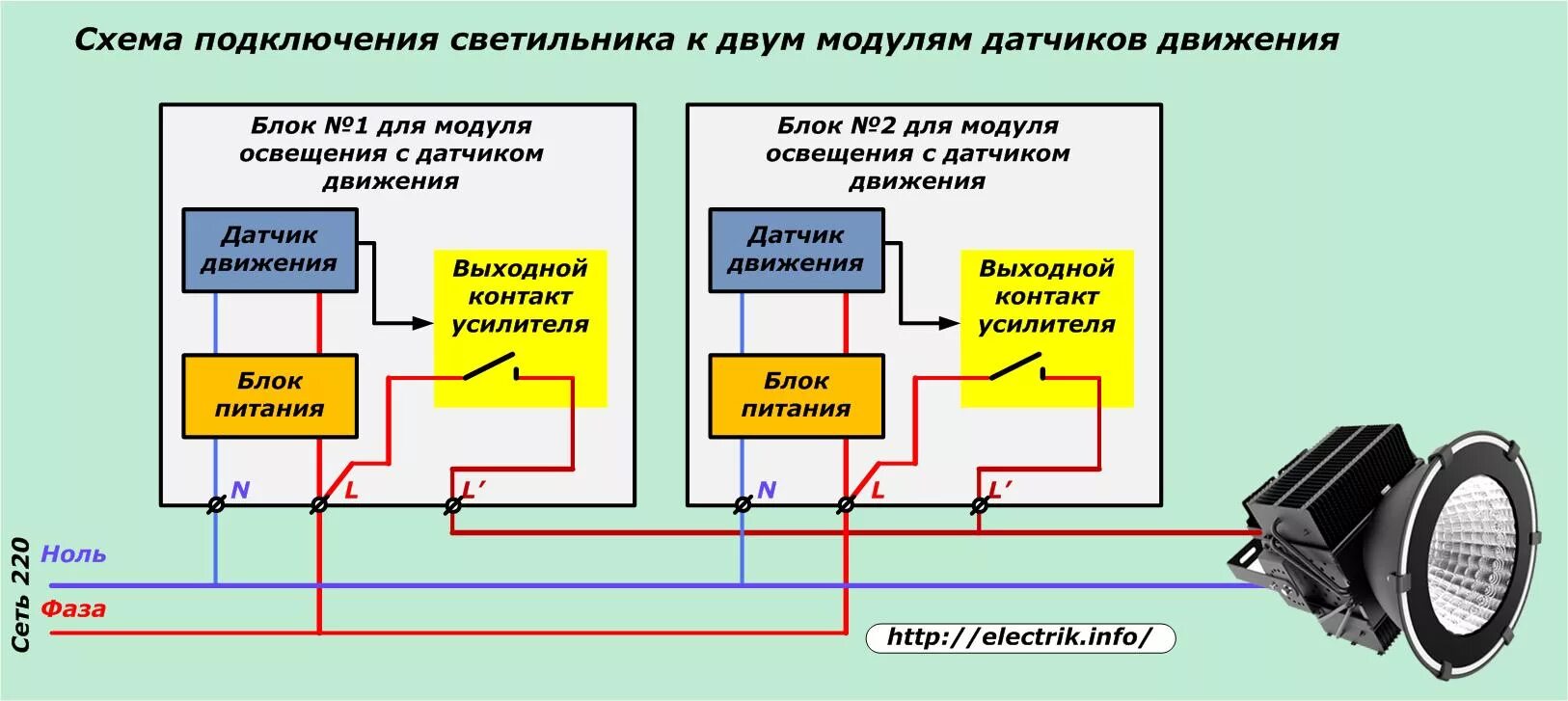 Питание датчика движения. Схема подключения светильника с датчиком движения схема. Схема подключения датчика движения с несколько и лампы. Схема подключения нескольких датчиков движения для освещения. Электрическая схема параллельного подключения датчиков движения.