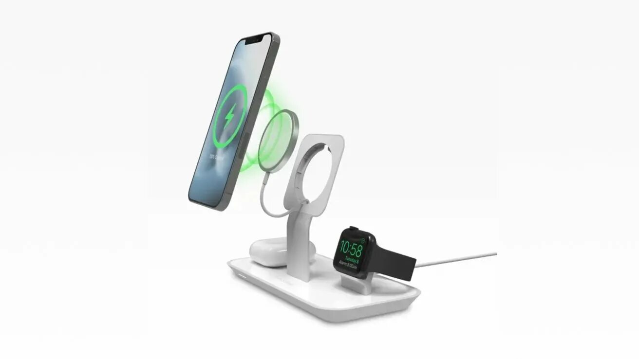 Зарядная станция magsafe 3 в 1. Magsafe wireless charger. док станция deppa apple 3in1 charging station neo, 20w. airpods 3 беспроводная зарядка. wireless charger xo, 3in1, wx023, black (apple supporting).