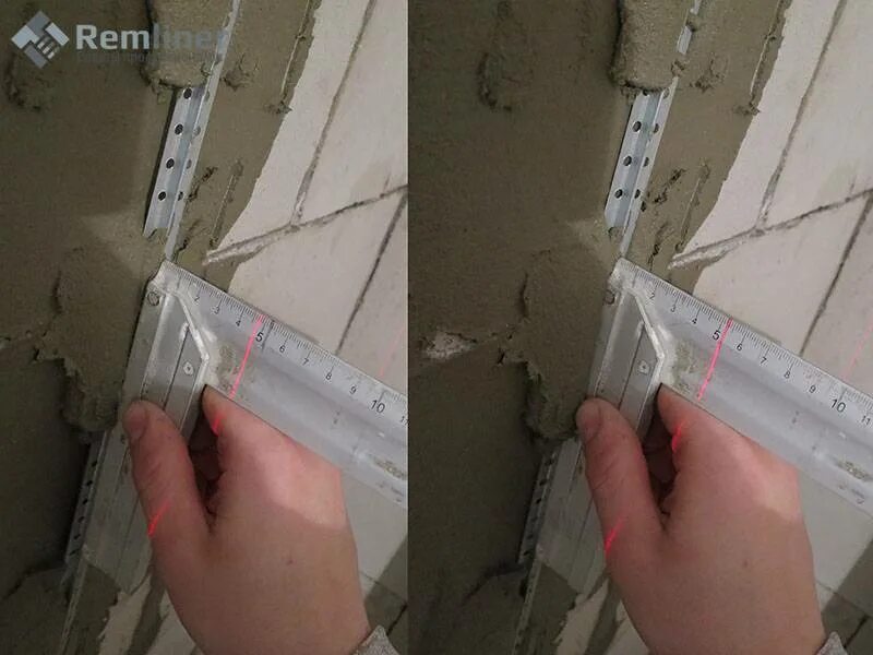 Как выставить маяки 90 градусов под штукатурку. Маячки для выравнивания углов. Маячки для выравнивания стен. Выставляем маяки для штукатурки. Крепление для маяков под штукатурку