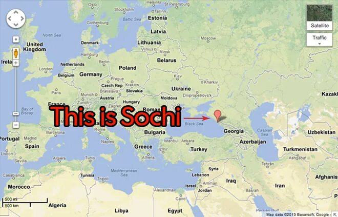 Sochi Map Russia. Сочи на карте России. Russia is situated in europe and asia