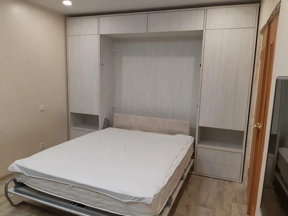 Подъемная кровать Евролифт. Шкаф-кровать Элимет Smart 160/200/18 белый.