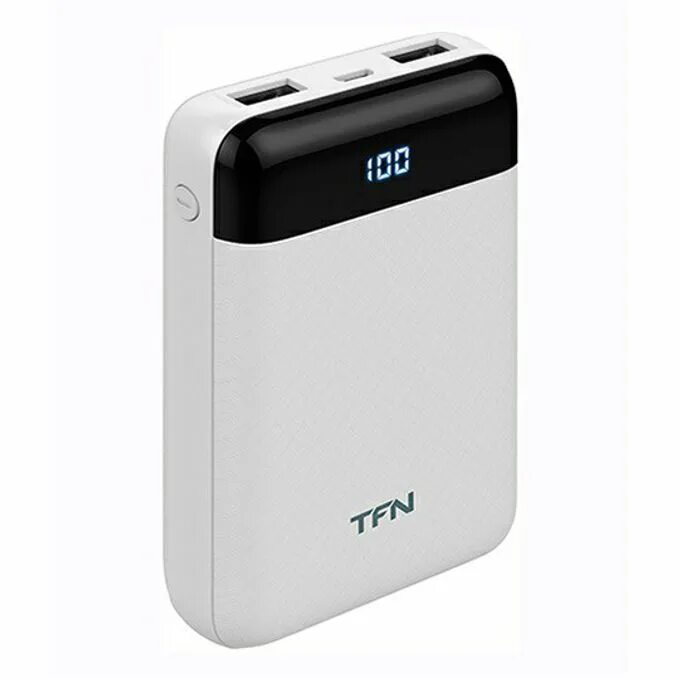 Аккумулятор 10000. Tfn mini lcd, 10000mah (white). tfn-pb-215-wh. внешний аккумулятор tfn mini lcd 10000 мач белый (pb-215-wh). tfn pb 215.