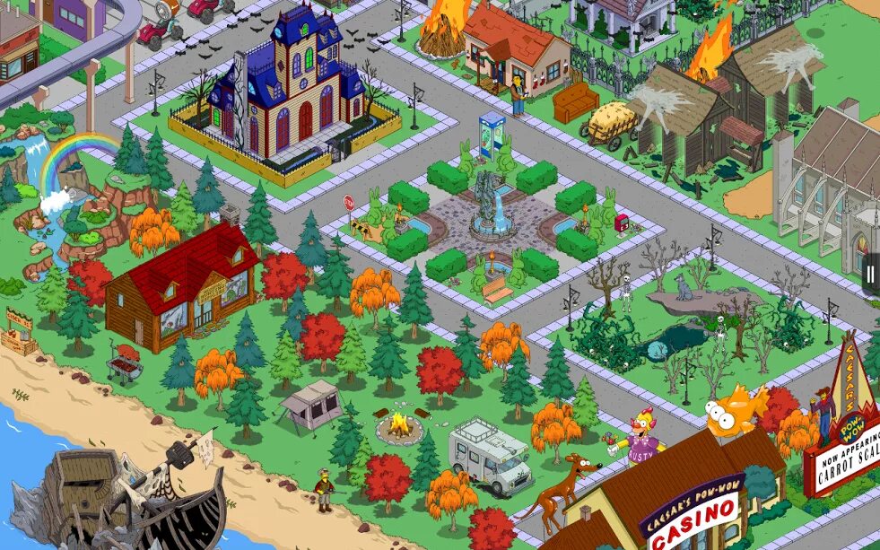 Игра город подарков. Симпсоны Springfield игра. Спрингфилд город симпсоны игра. Springfield tapped out мост. Springfield tapped out Академия.
