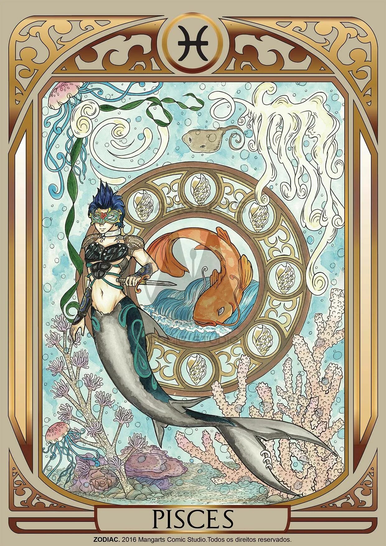 Карты таро рыбы март 2024. Таро зодиака Zodiac Tarot. Pisces знак зодиака. Знаки зодиака арт. Рыбы знак зодиака арт.