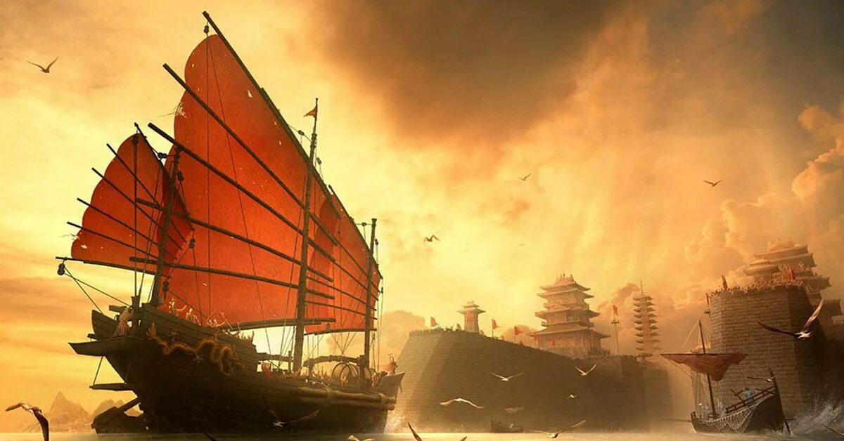 Китайское судно с парусами циновками 6. Джонка Чжэн Хэ. Китайский флот Чжэн Хэ. Чжэн Хэ корабль. Корабли Адмирала Чжэн Хэ.