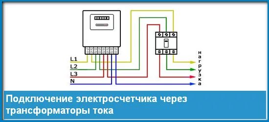 Подключение счетчика с трансформаторами