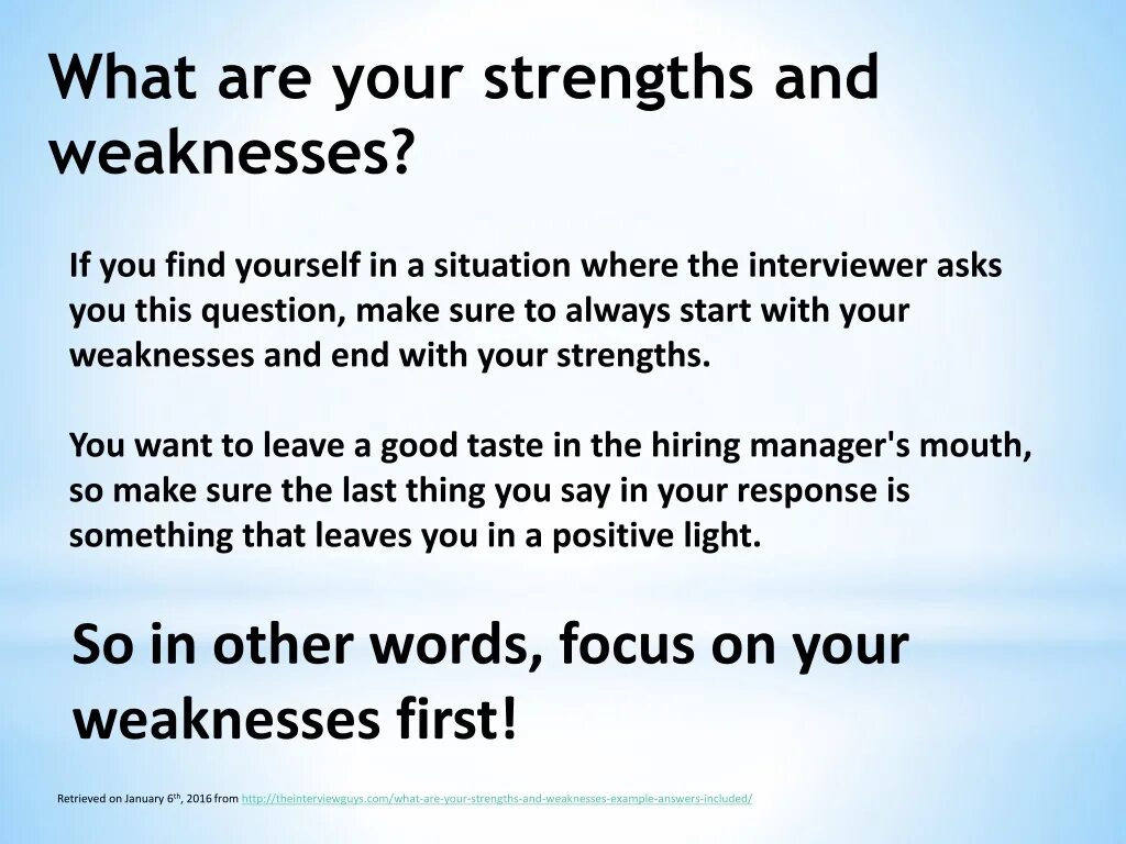 What are you strength
