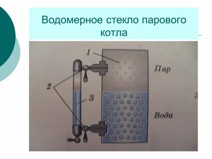 На рисунке 120 показано водомерное стекло