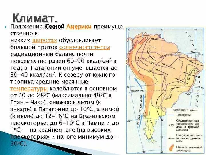 Температура летом в северной америке. Климат Южной Америки карта. Характеристика климатических поясов Южной Америки. Климатическое положение Южной Америки. Материк Южная Америка климатические пояса.