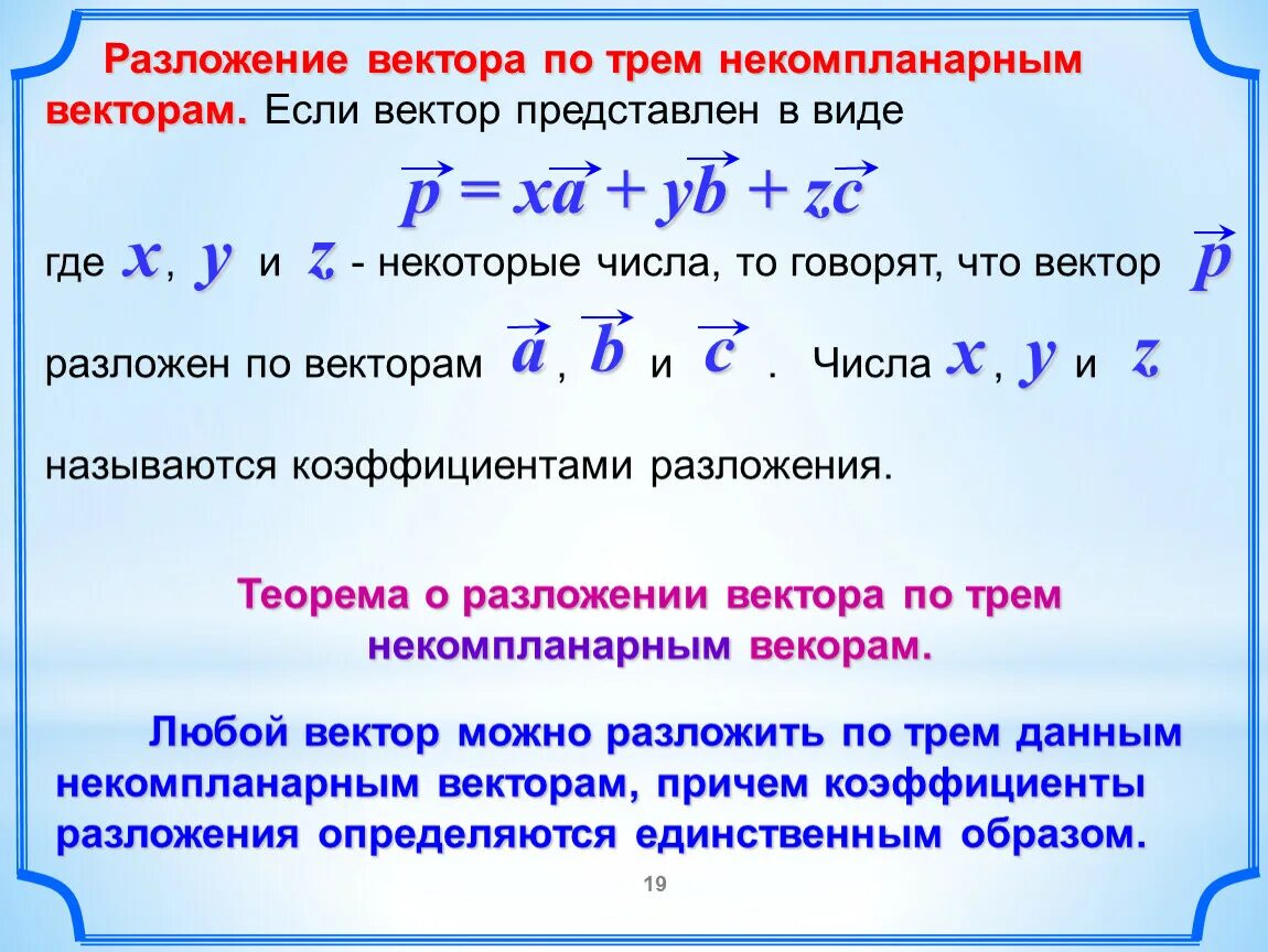 Компланарные векторы 10 класс. Компланарность векторов. Разложение вектора по векторам. Теорема о компланарных векторах. Разложение вектора по трем компланарным.