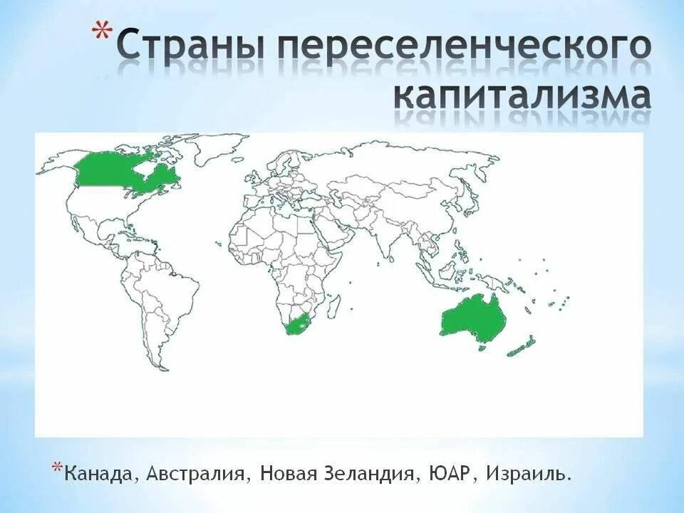 Бывшие капиталистические страны. Страны переселенческого капитализма. Страны переселенческого капитализма на контурной карте. Страны переселенческого капитализма список. Страны переселенческого капитала.