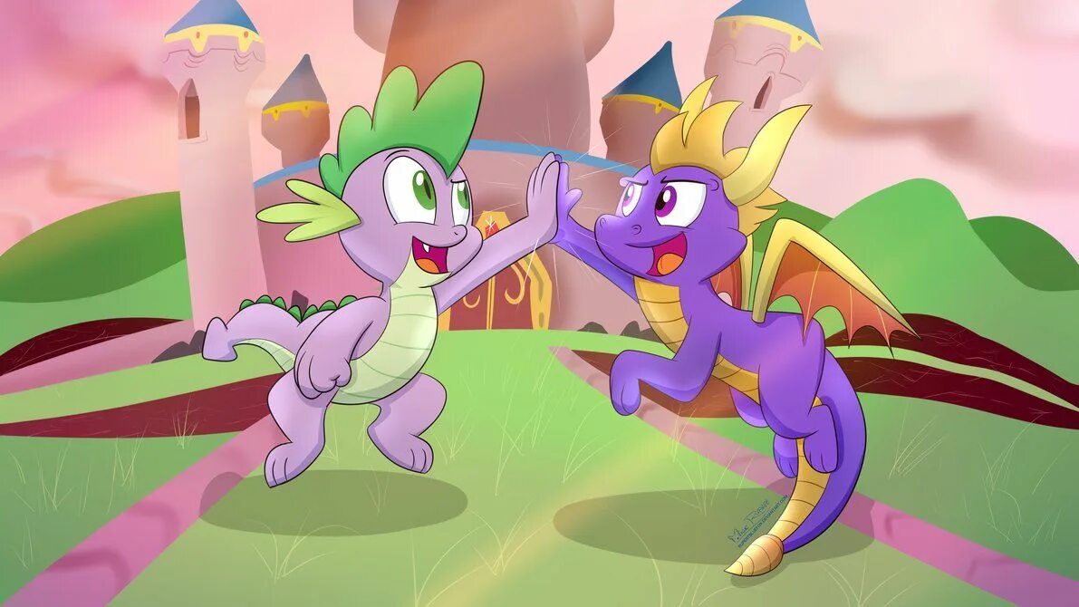 Пони Спайк и Спайро. Spike x Spyro. Спайро x МЛП. Спайро и Синдер пони.