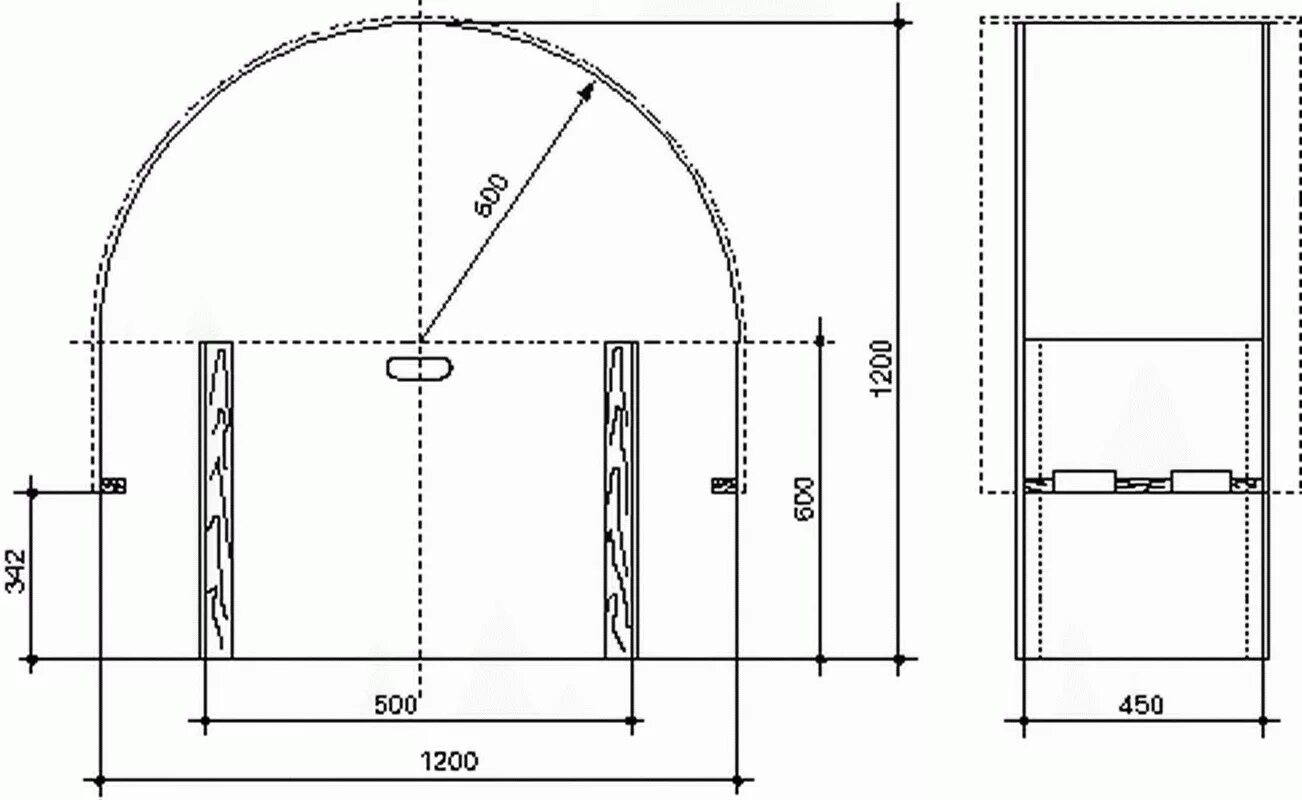 Парник хлебница чертеж радиус. Чертёж парника хлебница из профильной трубы. Чертежи парника хлебница из профильной трубы с размерами. Чертеж арки ширина 1500 высота 2150 с двумя радиусами.