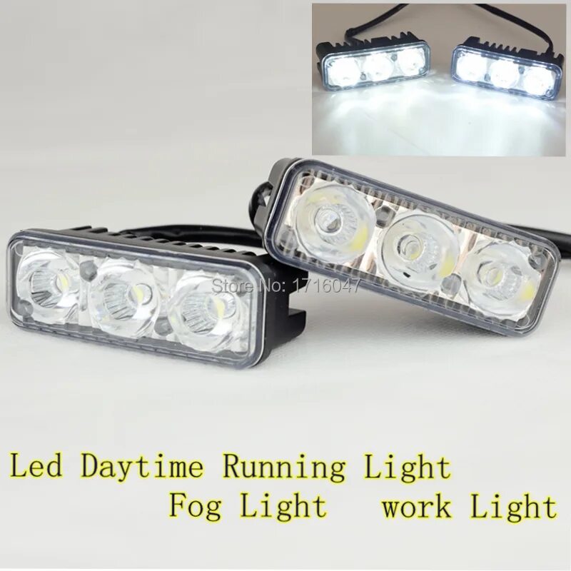 Огни ходовые Safety 3led. 2pcs/Set 3 led daytime Running Lights super Bright DRL Light car parking Fog Lamp 12v DC White Waterproof Universal car styling. Дневные ходовые огни Ego Light DRL-d70. ДХО С АЛИЭКСПРЕСС.