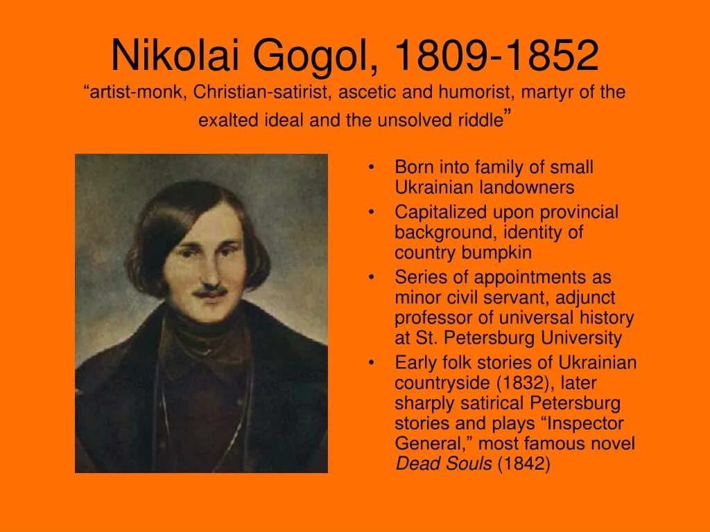 Nikolai Gogol. Гоголь на английском.