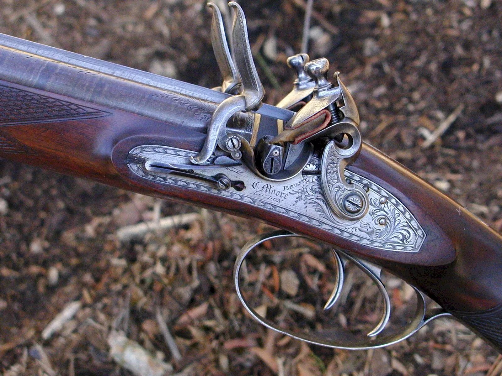 Двустволкой пала. Двуствольный Flintlock. Double Barrel Flintlock. Flintlock Musket. Double Barrel Flintlock Musket.