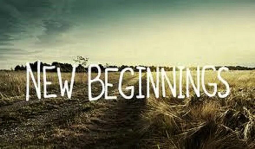 Beginning of new life. A new beginning. надпись the beginning. the new life. logo beginnings.