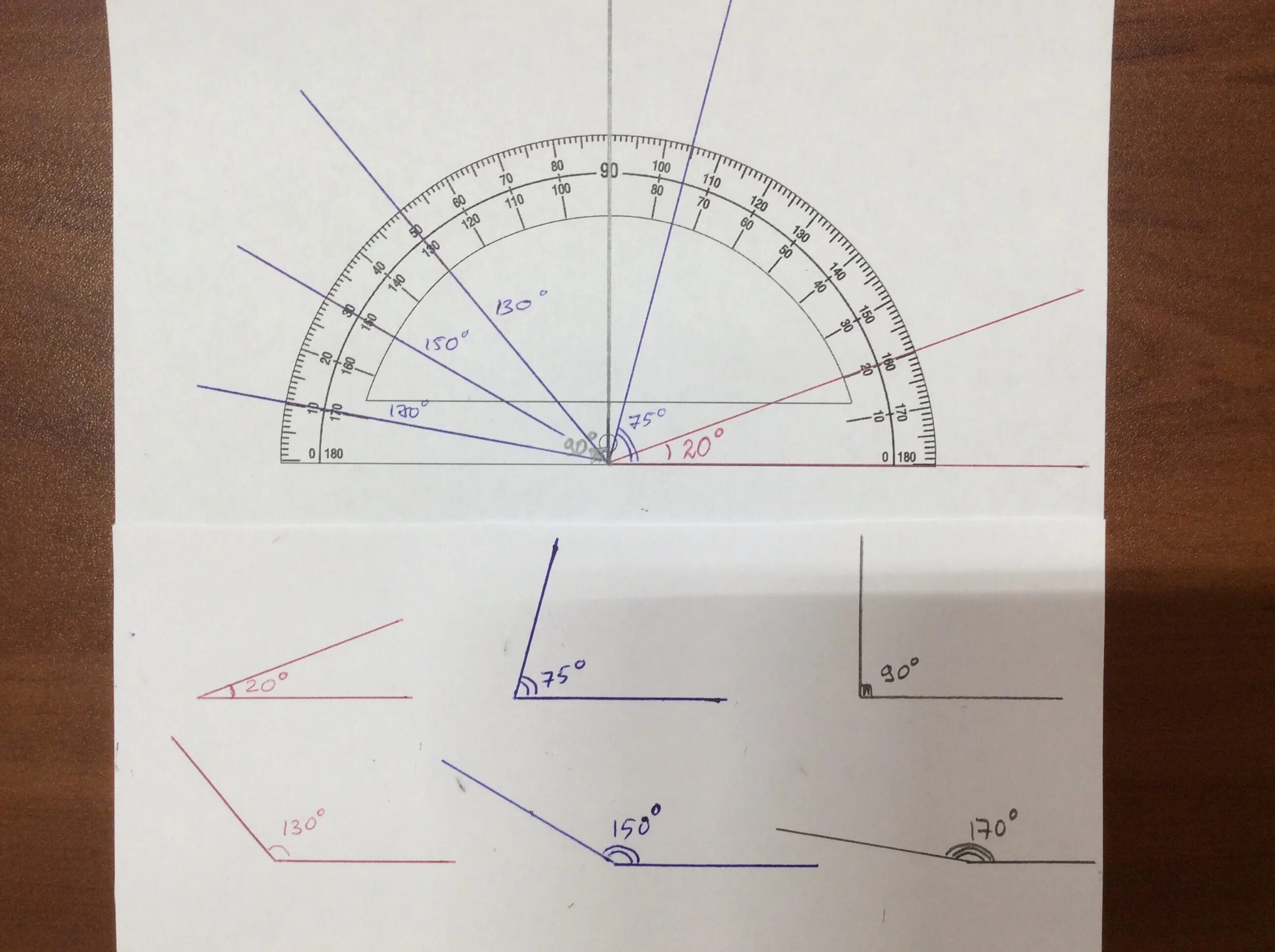 170 130 180. Угол 130 градусов с транспортиром. 150 Градусов угол транспортиром. Угол 105 градусов на транспортире. Угол 30 градусов линейкой.