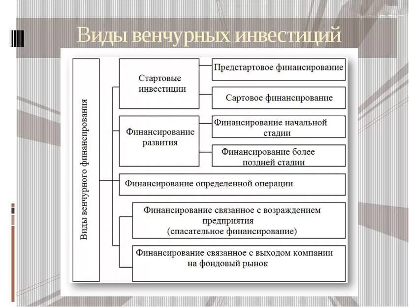 Какой стадии венчурного инвестирования не существует. Виды инвестиций венчурные. механизм венчурного инвестирования. особенности венчурного инвестирования. схема венчурного финансирования.