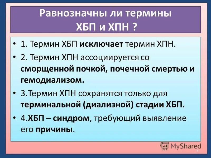 История болезни хбп