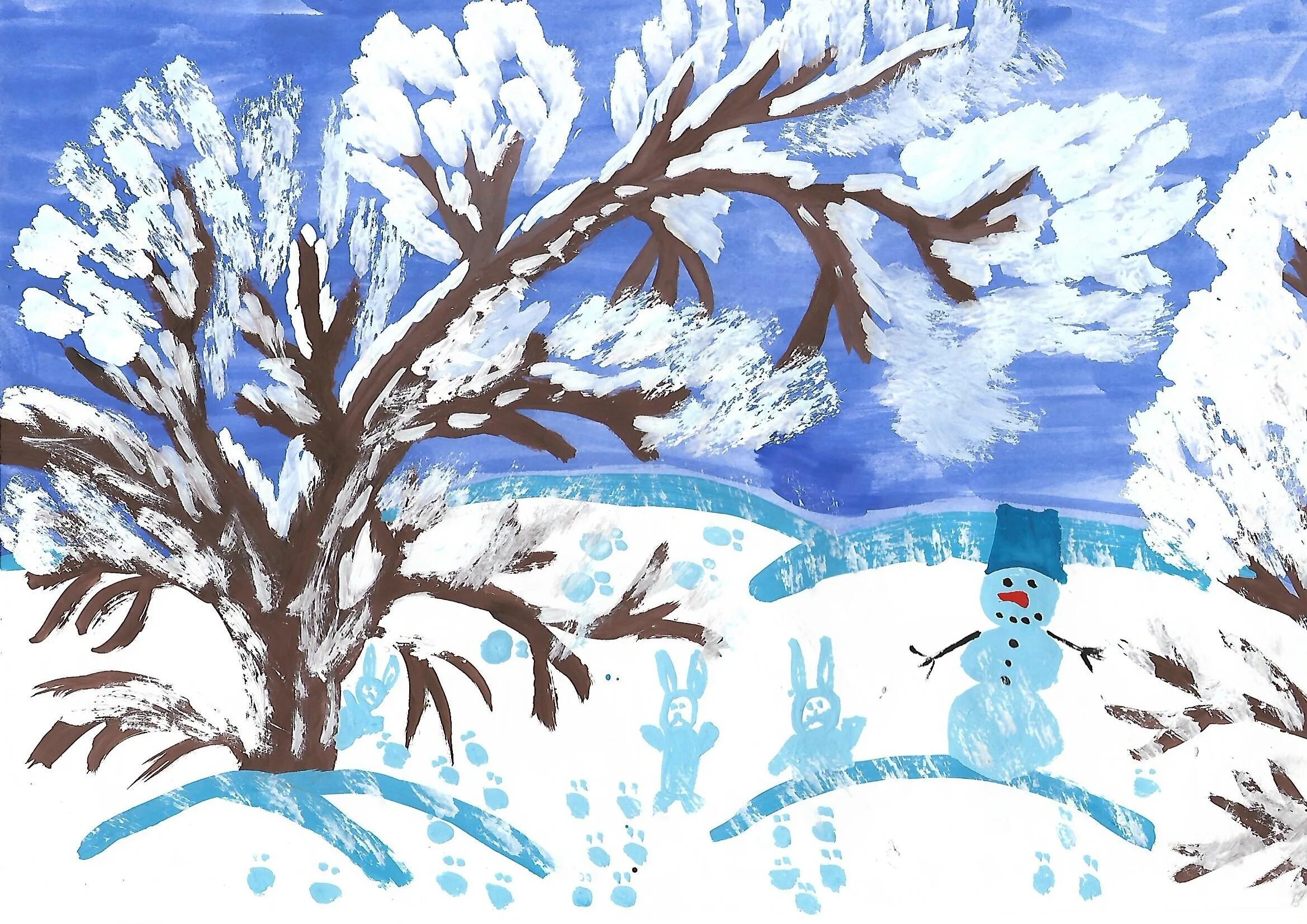 Картинка встреча зимы. Рисование зима. Рисунок на зимнюю тему. Зимний пейзаж детский рисунок. Рисование с детьми в феврале.
