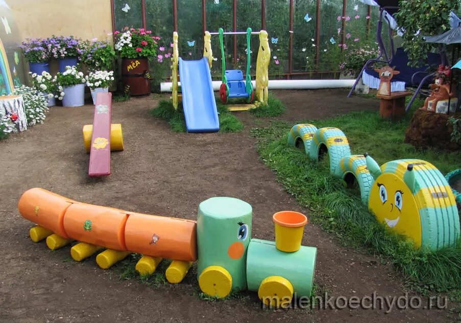 Что можно сделать на детской площадке. Идеи для детской площадки в детском саду. Обустроить площадку в детском саду. Украсить детскую площадку. Площадка в садике своими руками.