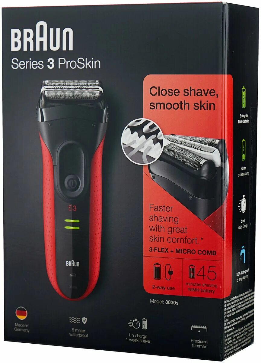 Braun series 3 proskin. Бритва Браун 3030s. Braun 3030s Series 3 PROSKIN. Электробритва Braun 3030 s3. Браун 5413 бритва 3030s.