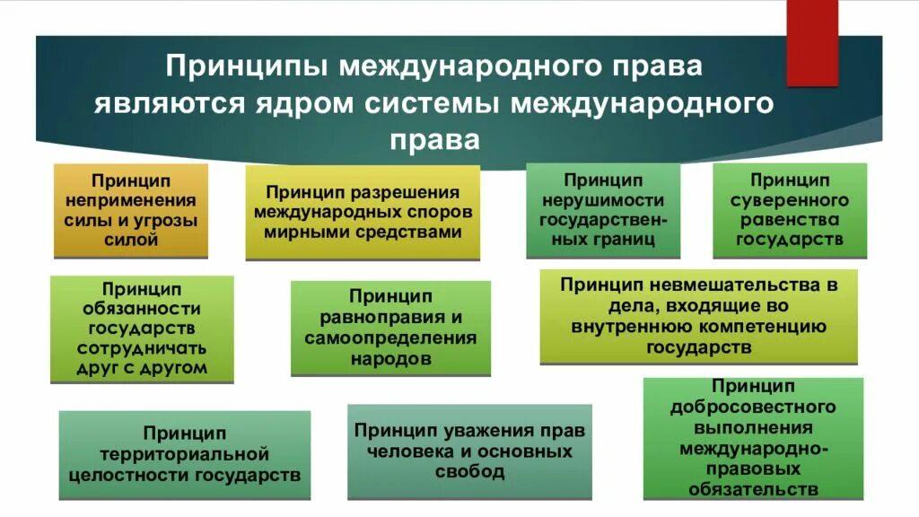 Международное право основные принципы. Обязывающий принцип это