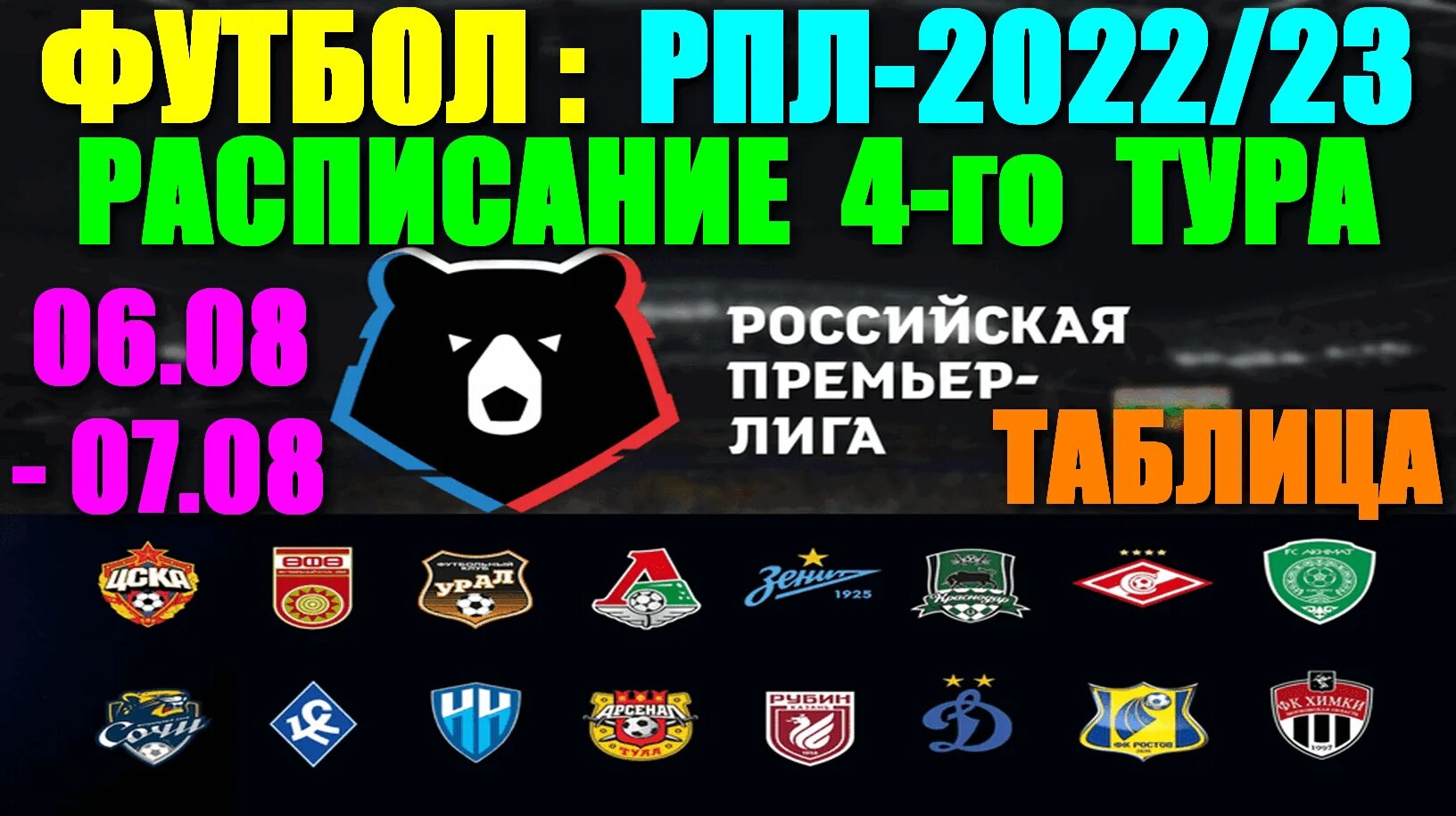 Турнирная таблица чемпионата рфпл 2022 2023