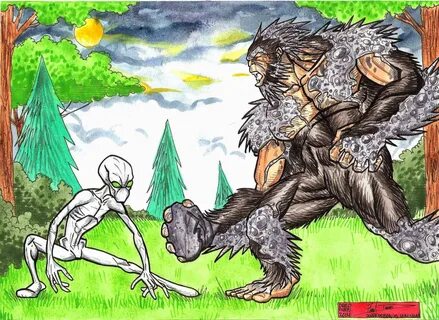 Watch: Dover Demon vs Genosqua Bigfoot Illustrated.