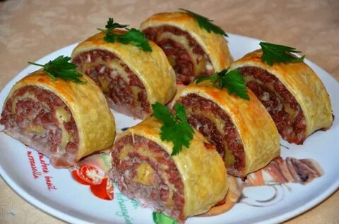Рулетики с фаршем в духовке рецепт