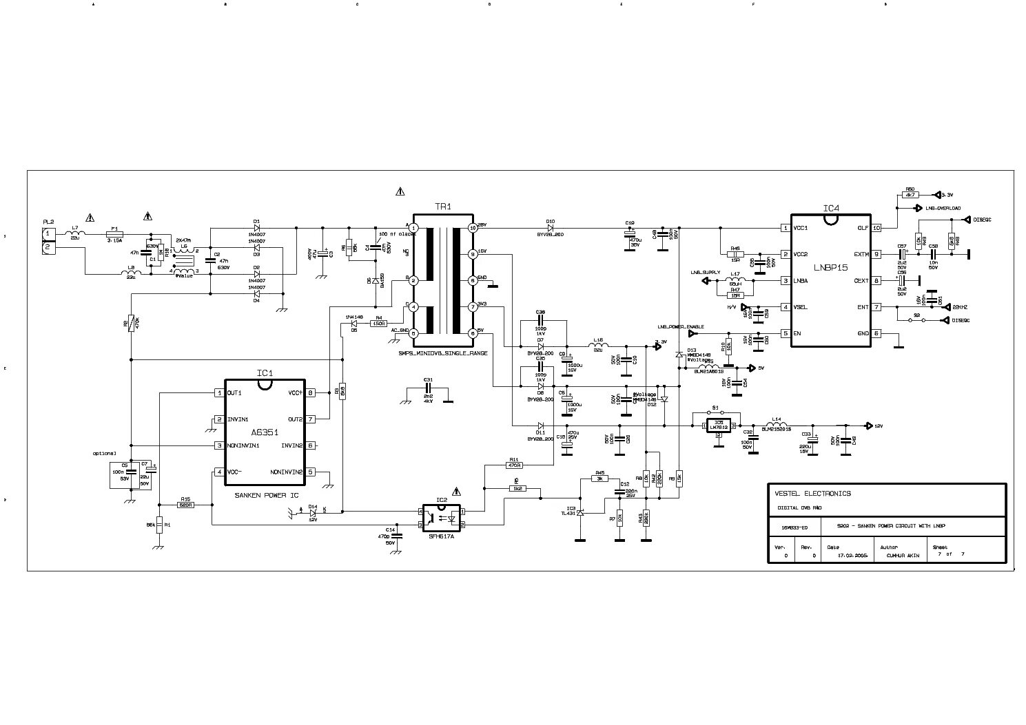 Схема платы телевизора vestel 17mb21 1 VESTEL 17MB10 SCH Service Manual download, schematics, eeprom, repair info for e