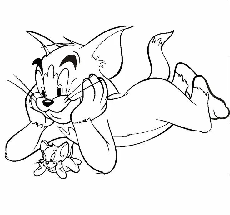 Том и джерри раскраска для детей распечатать Tom and Jerry Coloring Pages 100 Free coloring pages